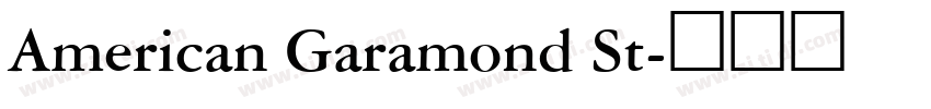 American Garamond St字体转换